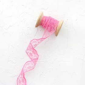 Bimotif 5 m 2 cm Koyu Pembe Dantel Şerit