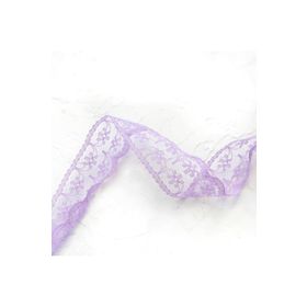 Bimotif 5 m 2 cm Lila Dantel Şerit