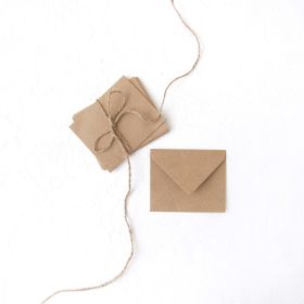 Bimotif 50 Adet Kraft Minik Zarf