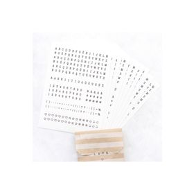 Bimotif 8x10 mm 10 Sayfa Şeffaf Harf Rakam Sticker Seti