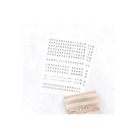 Bimotif 8x10 mm 2 Sayfa Şeffaf Harf Rakam Sticker Seti