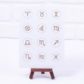Bimotif A5 2 Sayfa Burçlar Kahverengi Sticker Seti