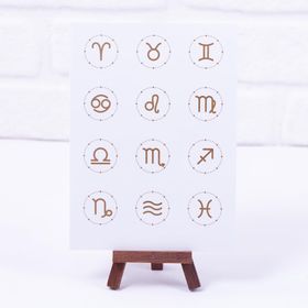 Bimotif A5 2 Sayfa Burçlar Kahverengi Sticker Seti
