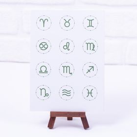 Bimotif A5 2 Sayfa Burçlar Yeşil Sticker Seti
