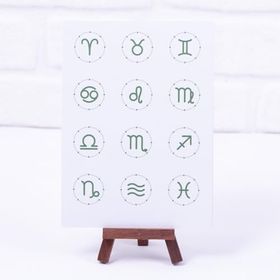 Bimotif A5 2 Sayfa Burçlar Yeşil Sticker Seti