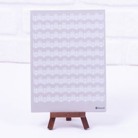 Bimotif A5 2 Sayfa Dantel Motifli Gri Sticker Seti