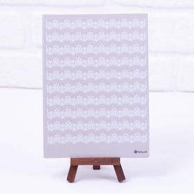 Bimotif A5 2 Sayfa Dantel Motifli Gri Sticker Seti