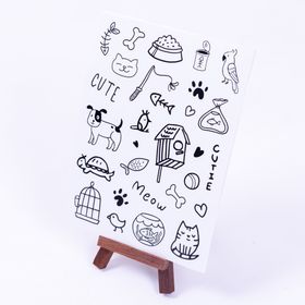 Bimotif A5 2 Sayfa Evcil Hayvanlar Doddle Sticker Seti