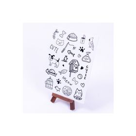 Bimotif A5 2 Sayfa Evcil Hayvanlar Doddle Sticker Seti