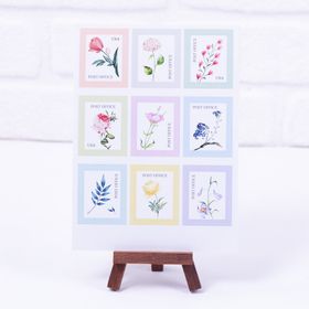 Bimotif A5 2 Sayfa Karışık Bitki ve Çiçek Desenli Pul Sticker Seti