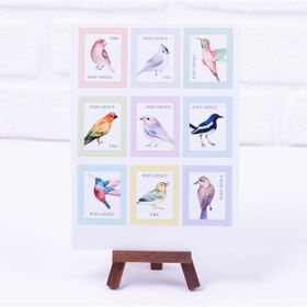 Bimotif A5 2 Sayfa Kuş Figürlü Renkli Pul Sticker Seti