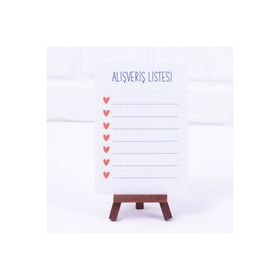 Bimotif Alışveriş Listesi Kareli 12x17 cm 2 Adet Not Kartı