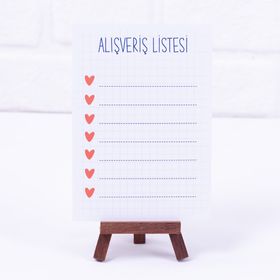 Bimotif Alışveriş Listesi Kareli 12x17 cm 2 Adet Not Kartı