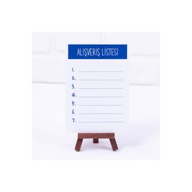 Bimotif Alışveriş Listesi Lacivert 12x17 cm 2 Adet Not Kartı
