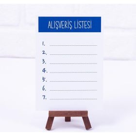 Bimotif Alışveriş Listesi Lacivert 12x17 cm 2 Adet Not Kartı