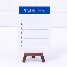 Bimotif Alışveriş Listesi Lacivert 12x17 cm 2 Adet Not Kartı