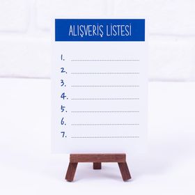Bimotif Alışveriş Listesi Lacivert 12x17 cm 2 Adet Not Kartı