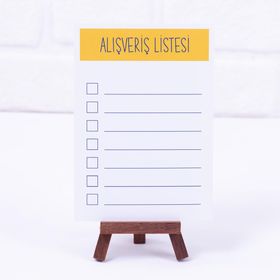 Bimotif Alışveriş Listesi Sarı 12x17 cm 2 Adet Not Kartı