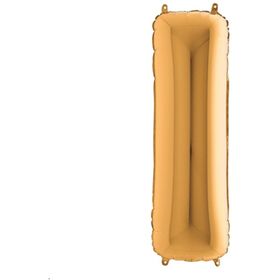 Bimotif Altın Renkli Parlak 102 cm I Harfi Harfli Folyo Balon