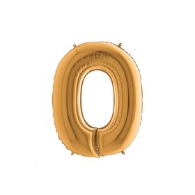 Bimotif Altın Renkli Parlak 102 cm O Harfi Harfli Folyo Balon