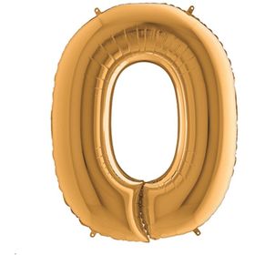 Bimotif Altın Renkli Parlak 102 cm O Harfi Harfli Folyo Balon