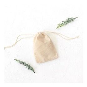 Bimotif Bağcıklı 10x15 cm 10 Adet Krem Ham Bez Kese
