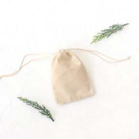 Bimotif Bağcıklı 10x15 cm 10 Adet Krem Ham Bez Kese