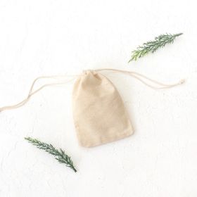 Bimotif Bağcıklı 10x15 cm 10 Adet Krem Ham Bez Kese