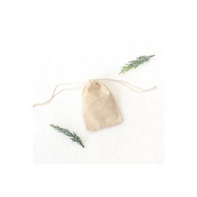 Bimotif Bağcıklı 10x15 cm 10 Adet Krem Ham Bez Kese