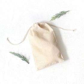 Bimotif Bağcıklı 15x25 cm 100 Adet Krem Ham Bez Kese