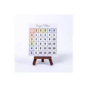Bimotif Basit Çarpım Tablosu 12x13 cm 5 Adet Çalışma Kartı