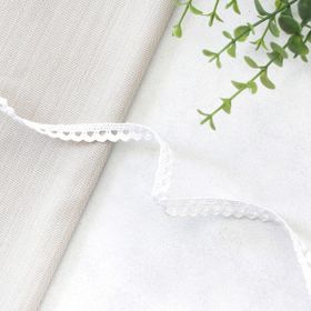 Bimotif Beyaz Pamuk 1 cm 5 m Dantel Şerit
