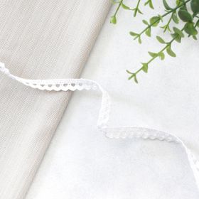 Bimotif Beyaz Pamuk 1 cm 5 m Dantel Şerit