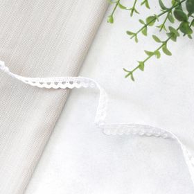 Bimotif Beyaz Pamuk 1 cm 5 m Dantel Şerit