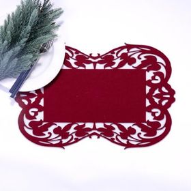 Bimotif Bordo Keçe Flower 27x44 cm 1 Adet Amerikan Servis