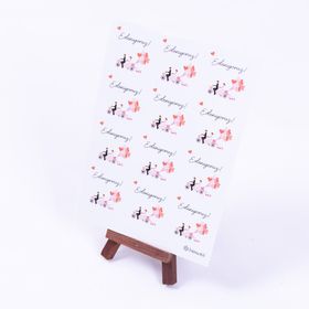 Bimotif Evleniyoruz 4 cm 24 Adet Sticker