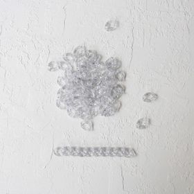 Bimotif Gümüş Simli Şeffaf 100 gr Akrilik Zincir Halkası