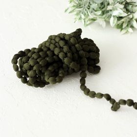 Bimotif Haki Yeşili Bubble 8 mm 5 m Ponpon Şerit