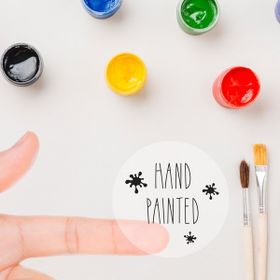 Bimotif Hand Painted 1 Sayfa Şeffaf Sticker