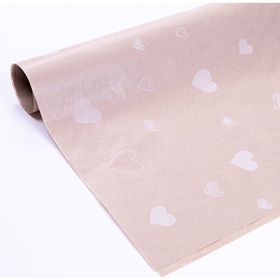 Bimotif Kalp 70x100 cm 100 Adet Kraft Paket Kağıdı