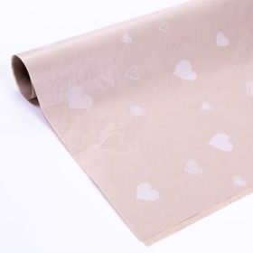 Bimotif Kalp 70x100 cm 100 Adet Kraft Paket Kağıdı