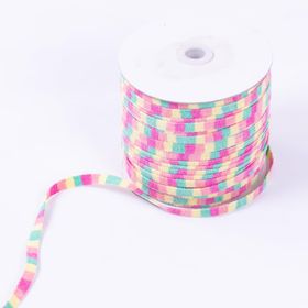 Bimotif Karışık Renkli 1 cm 2 m Blok Havlu Şerit