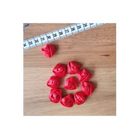 Bimotif Kırmızı 2 cm 10 Adet Saten Gül
