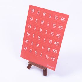 Bimotif Kırmızı A5 2 Sayfa Beden Ölçüleri Sticker Seti