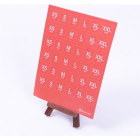 Bimotif Kırmızı A5 2 Sayfa Beden Ölçüleri Sticker Seti