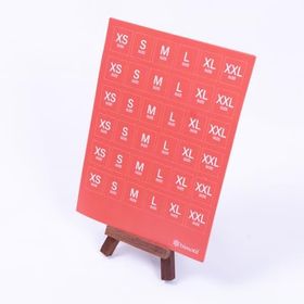 Bimotif Kırmızı A5 2 Sayfa Beden Ölçüleri Sticker Seti