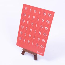 Bimotif Kırmızı A5 2 Sayfa Beden Ölçüleri Sticker Seti