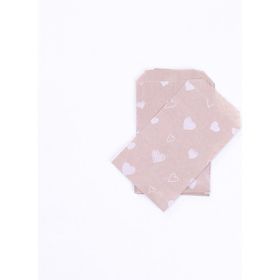 Bimotif Kraft 11x20 100 Adet Kalp Desenli Kese Kağıdı