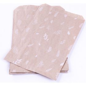 Bimotif Kraft 18x30 10 Adet Yaprak Desenli Kese Kağıdı
