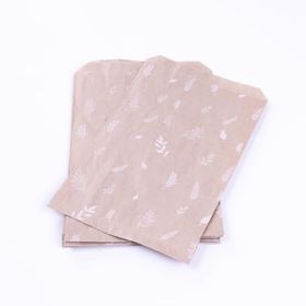 Bimotif Kraft 18x30 100 Adet Yaprak Desenli Kese Kağıdı